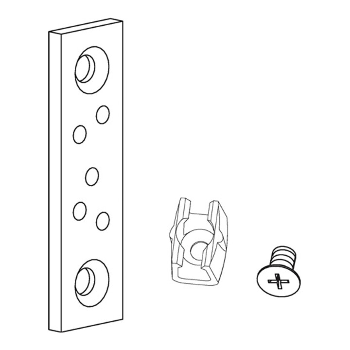 GEZE Guide-tiges galvanisés avec plaque de cheville