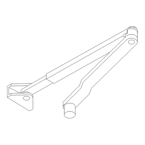 GEZE Normalgestänge silber Stand. f. TS 1500