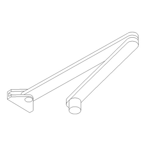 GEZE Normalgestänge silber Stand. f. TS 2000 V/TS 4000