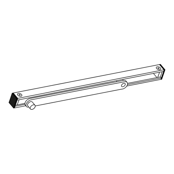 GEZE Rail coulissante argentée pour TS 3000/5000