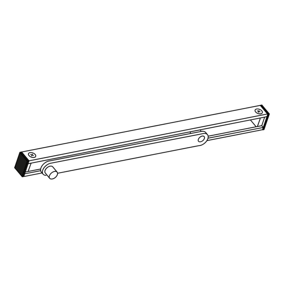 GEZE Rail coulissante argentée pour TS 3000/5000