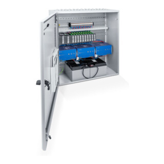GEZE RWA-Notstromsteuerzentrale MBZ 300 24V DC Aufputz Stahlblech grau