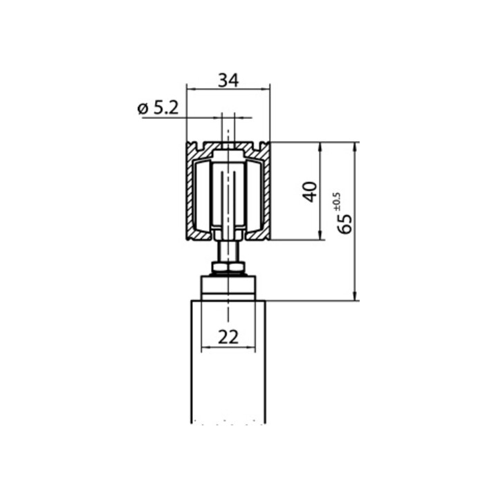 GEZE Schiebesystem Perlan 140 140kg EV 1 50-84cm