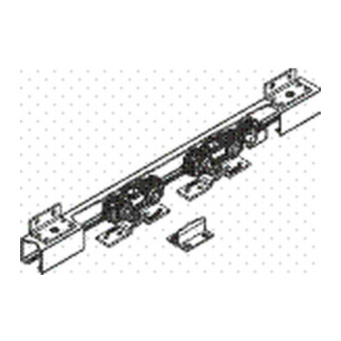 GEZE Système coulissant Rollan 40 NT 40kg 2800mm vantail bois complet 50-142cm L/H
