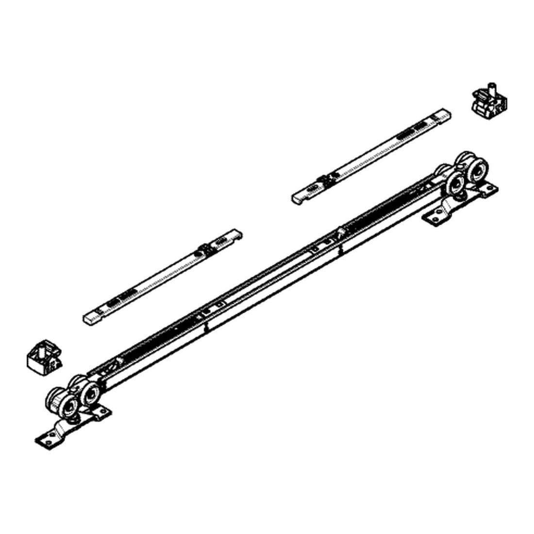 GEZE Système de porte coulissante Perlan 140 SoftStop EV 1 Softstop 2-p.900-1290mm