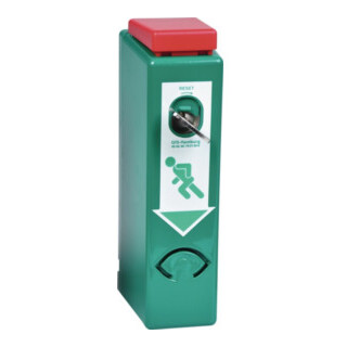 GFS EH-Gardien de porte 990 100 PHZ avec 2 clés, vert laqué, préalarme, pile 9 V