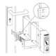 GFS Plaque de montage 901 470 DIN gauche/droite pour montage sur cadre en verre, acier vert laqué.-4