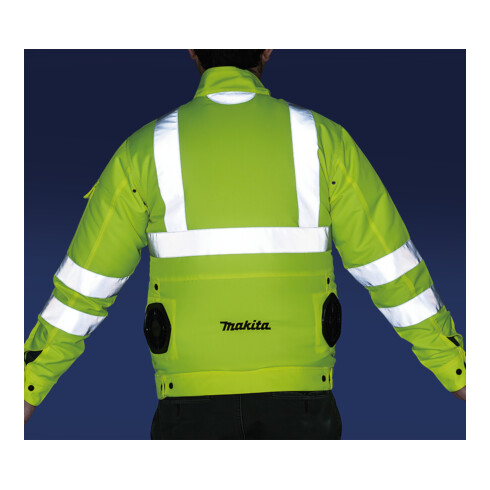 Veste de signalisation de la batterie Makita, jaune