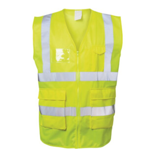 Gilet de sécurité ALBIN Gr.L jaune 100%PES EN ISO 20471 Kl.EN ISO 13688 FELDTMANN