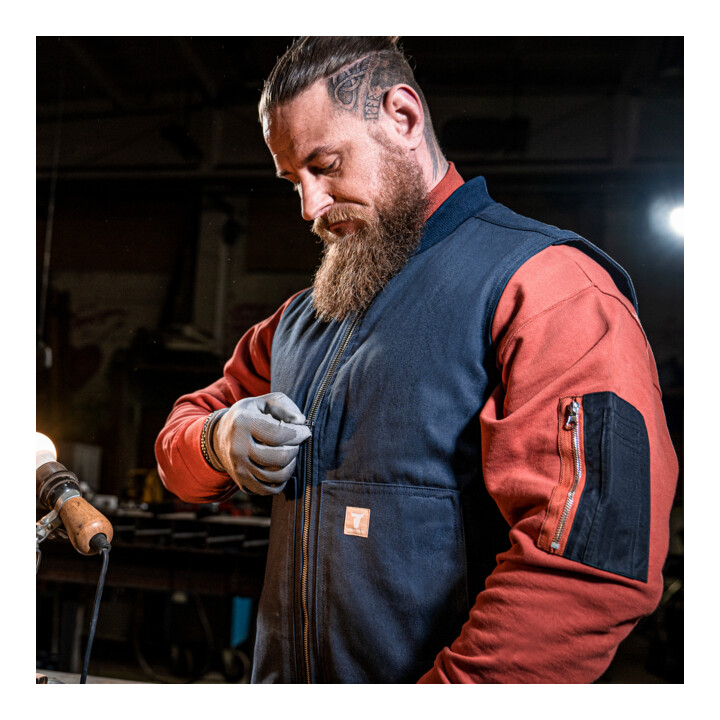 Gilet matelassé STIER Heavy Work bci coton S bleu marine