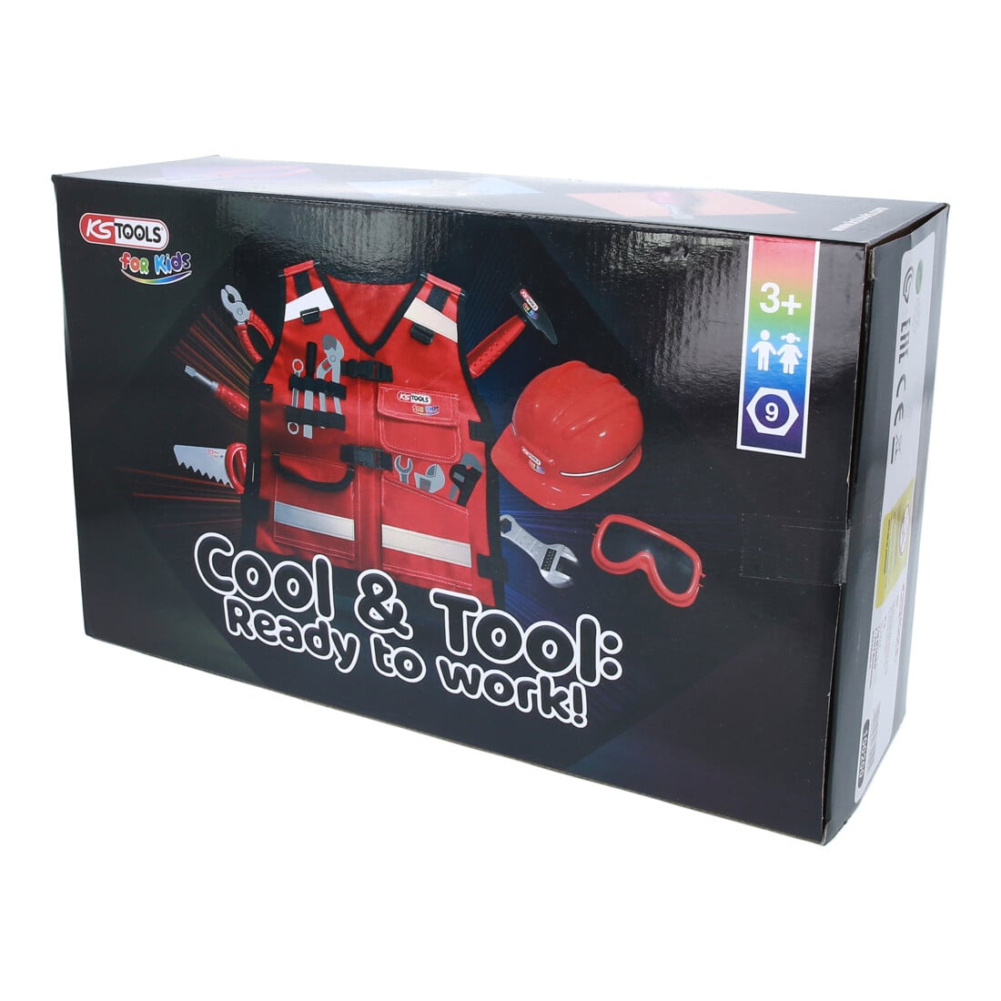 Gilet porte-outils pour enfant avec jeu d’outils, 9 pcs KS Tools