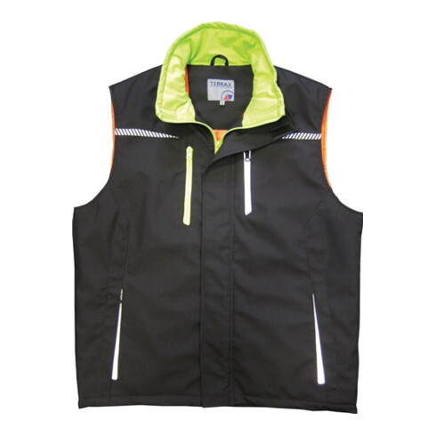 Gilet Terrax Hommes Professionnel Vêtements de Travail Taille XXL noir/citron vert 100%PES