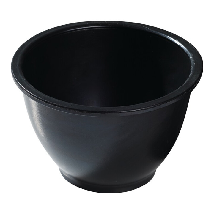 Gipsbecher H.90mm D.oben:125/unten:60mm kon.Gum.schwarz