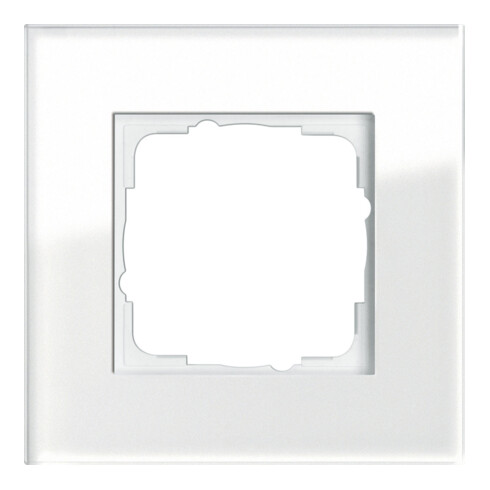 Gira Abdeckrahmen 1f. weissglas Esprit 021112