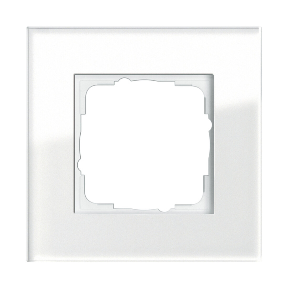 Gira Abdeckrahmen 1f. weissglas Esprit 021112