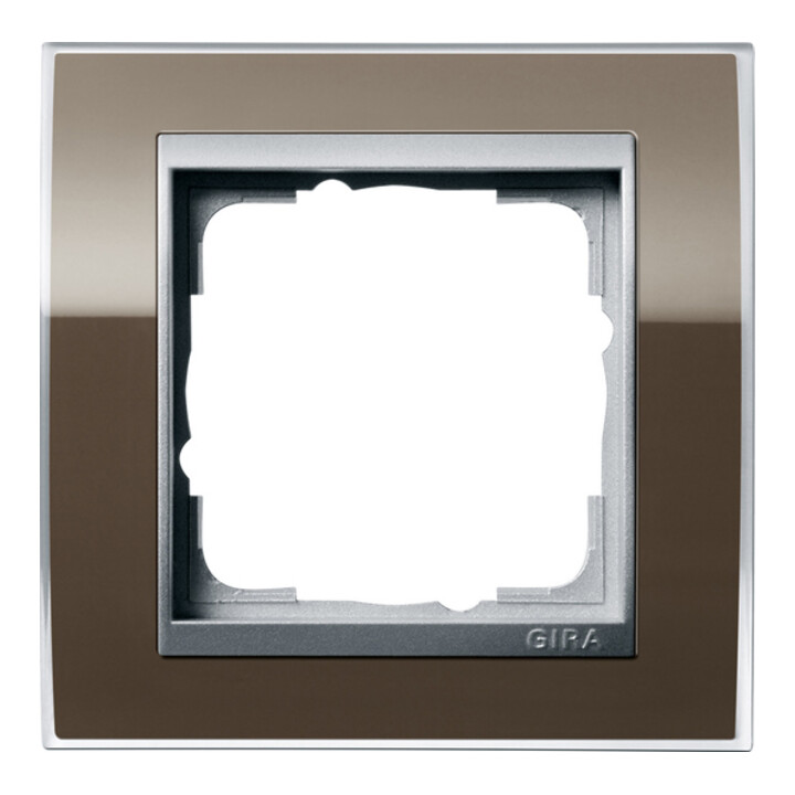 Gira Abdeckrahmen 1fach klar braun 0211766