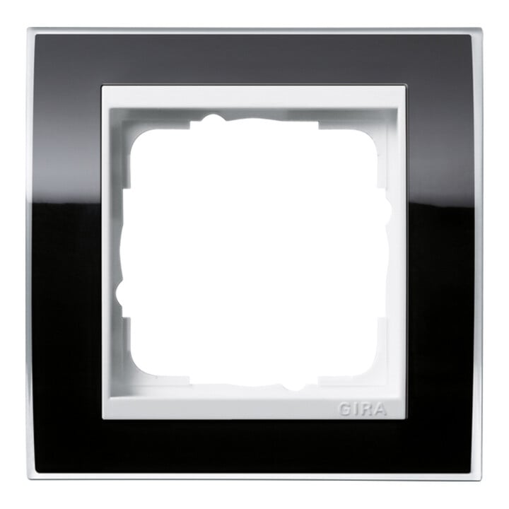 Gira Abdeckrahmen 1fach klar schwarz 0211733