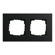 Gira Abdeckrahmen 2-fach aluminium schwarz 0212126-1