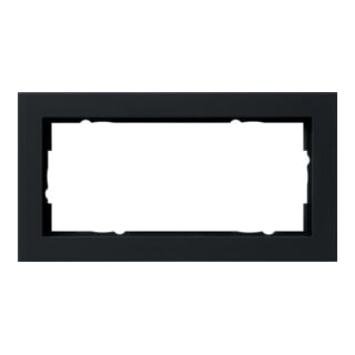 Gira Abdeckrahmen 2f. sw 100209 Schwarz matt