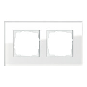 Gira Abdeckrahmen 2f. weissglas Esprit 021212-3