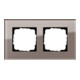 Gira Abdeckrahmen 2fach Esprit Glas Umbra 0212122