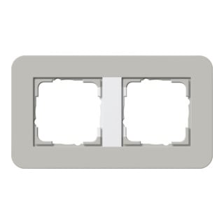 Gira Abdeckrahmen 2fach Grau/Reinweiß 0212412