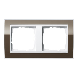 Gira Abdeckrahmen 2fach klar braun 0212763