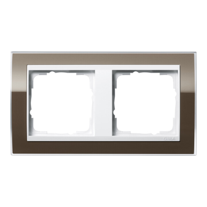 Gira Abdeckrahmen 2fach klar braun 0212763