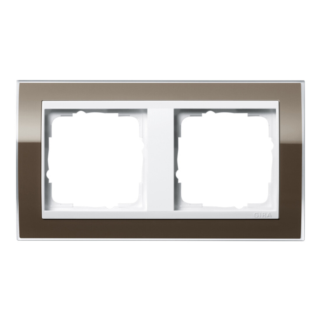 Gira Abdeckrahmen 2fach klar braun 0212763