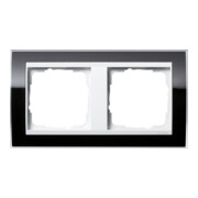 Gira Abdeckrahmen 2fach klar schwarz 0212733-3