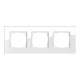 Gira Abdeckrahmen 3f. weissglas 021312-1