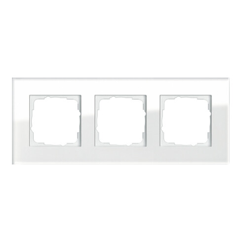 Gira Abdeckrahmen 3f. weissglas 021312