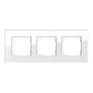 Gira Abdeckrahmen 3f. weissglas 021312