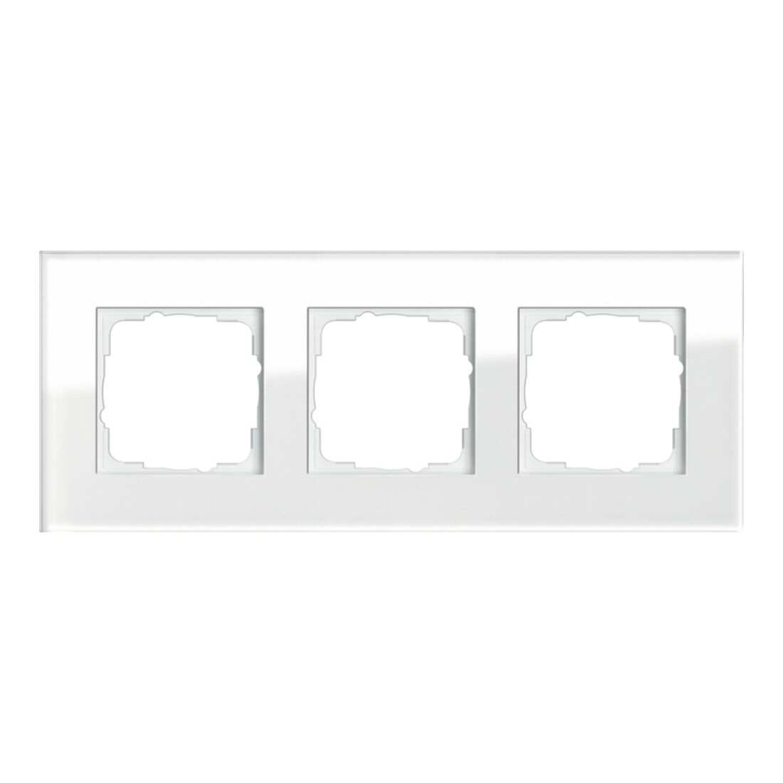 Gira Abdeckrahmen 3f. weissglas 021312
