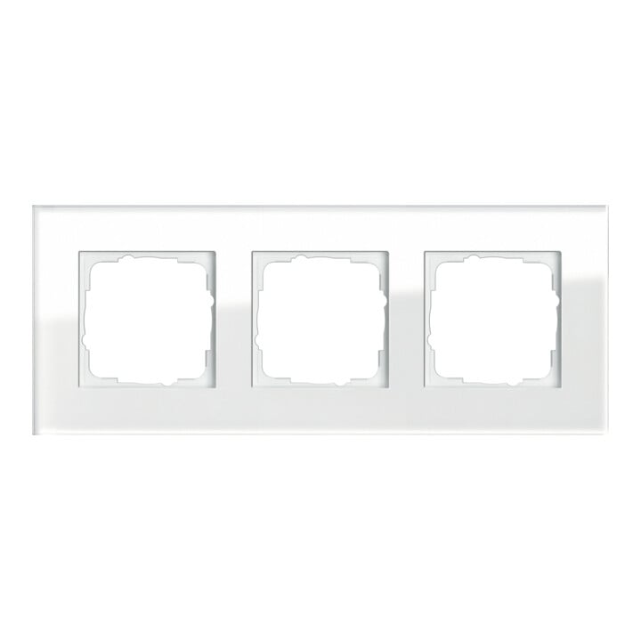 Gira Abdeckrahmen 3f. weissglas 021312