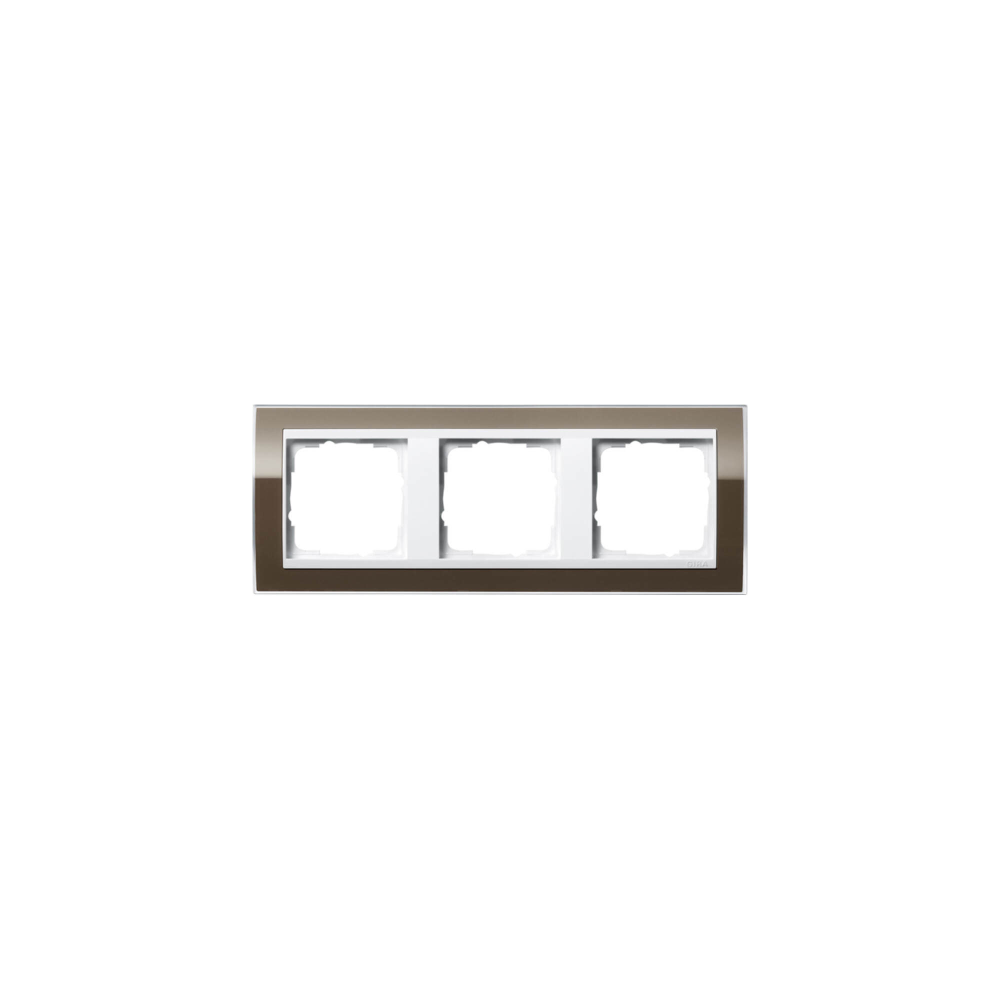 Gira Abdeckrahmen 3fach klar braun 0213763