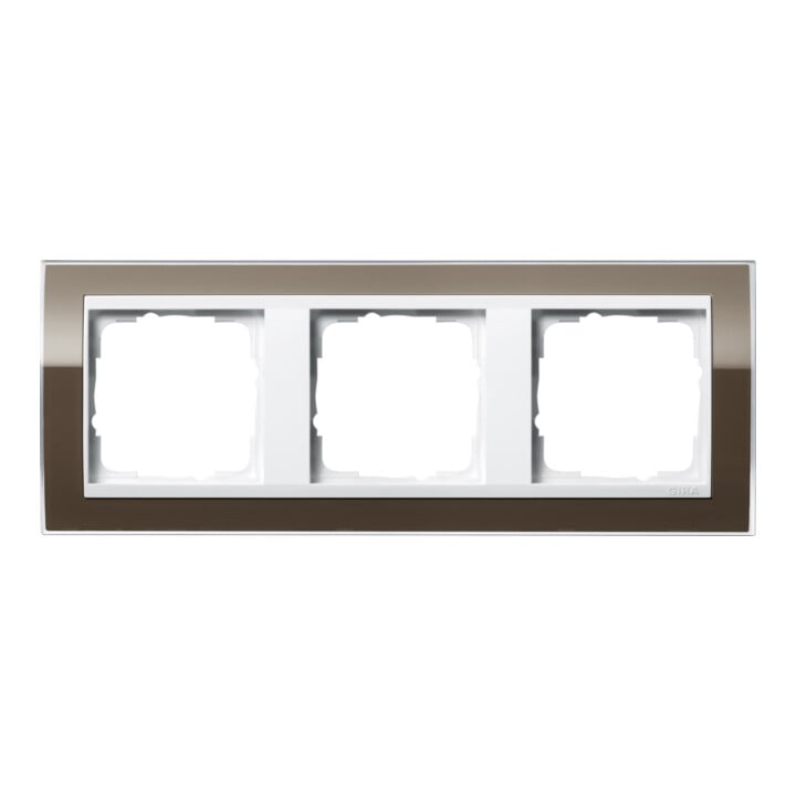 Gira Abdeckrahmen 3fach klar braun 0213763