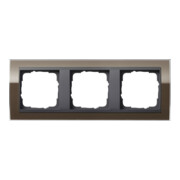 Gira Abdeckrahmen 3fach klar braun 0213768-3