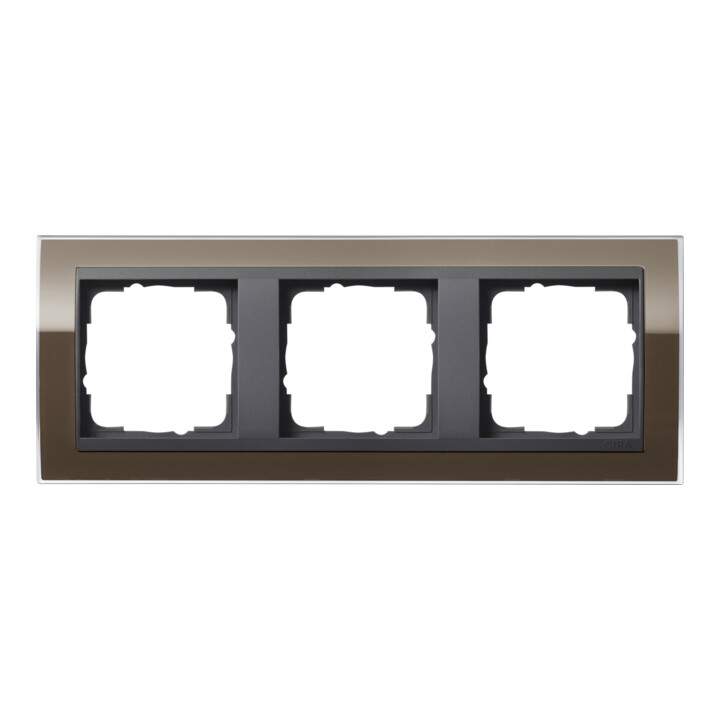 Gira Abdeckrahmen 3fach klar braun 0213768