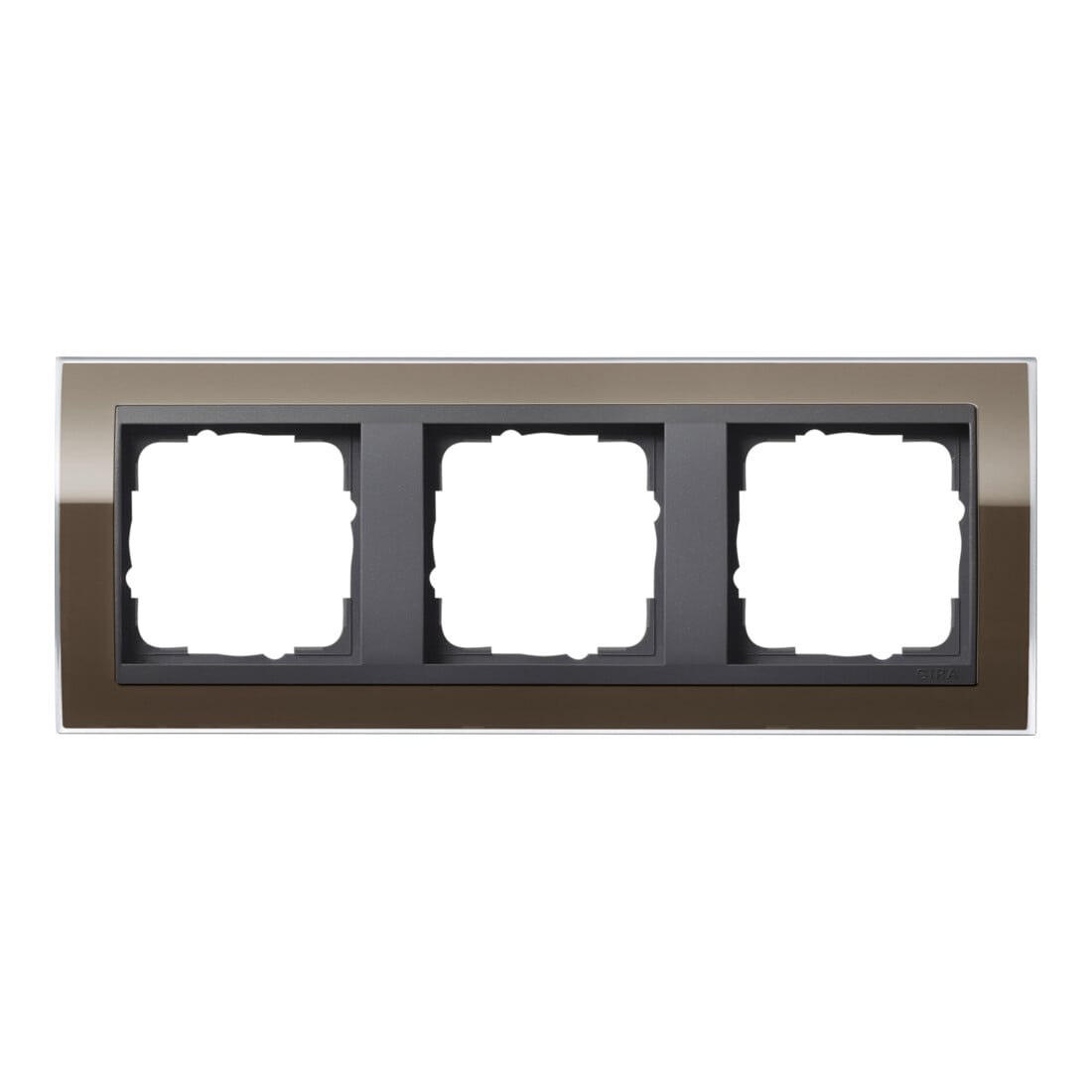 Gira Abdeckrahmen 3fach klar braun 0213768