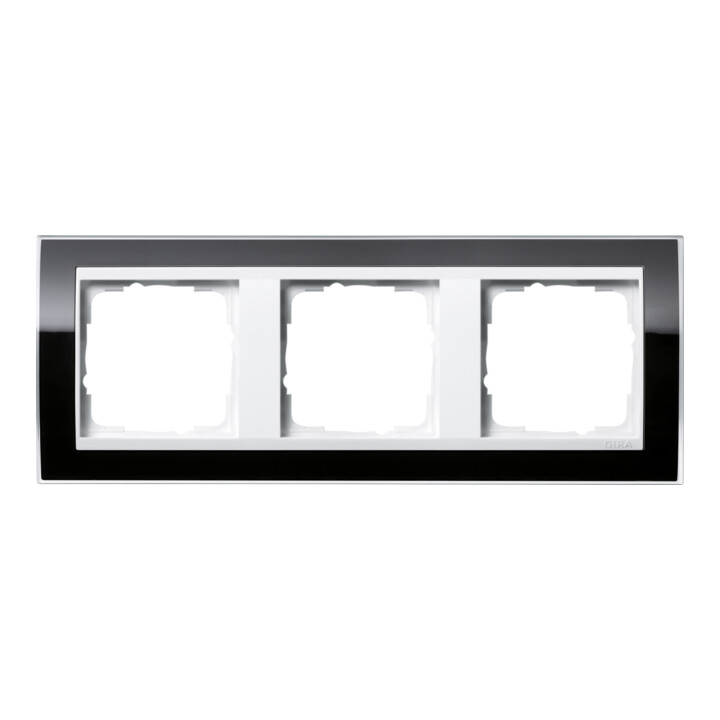 Gira Abdeckrahmen 3fach klar schwarz 0213733