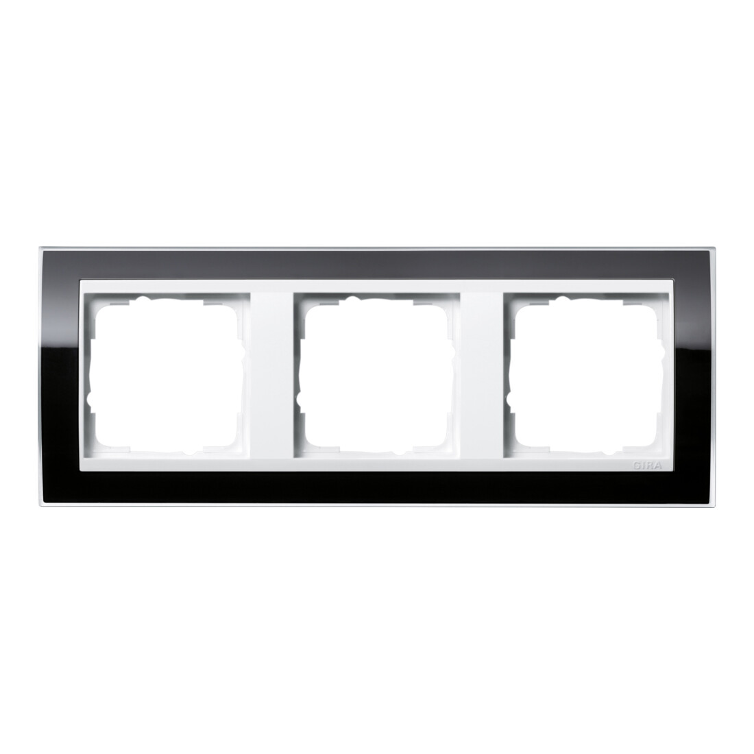 Gira Abdeckrahmen 3fach klar schwarz 0213733