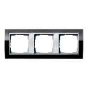 Gira Abdeckrahmen 3fach klar schwarz 0213736-3