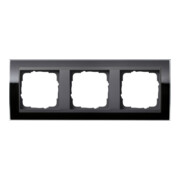 Gira Abdeckrahmen 3fach klar schwarz 0213738-3