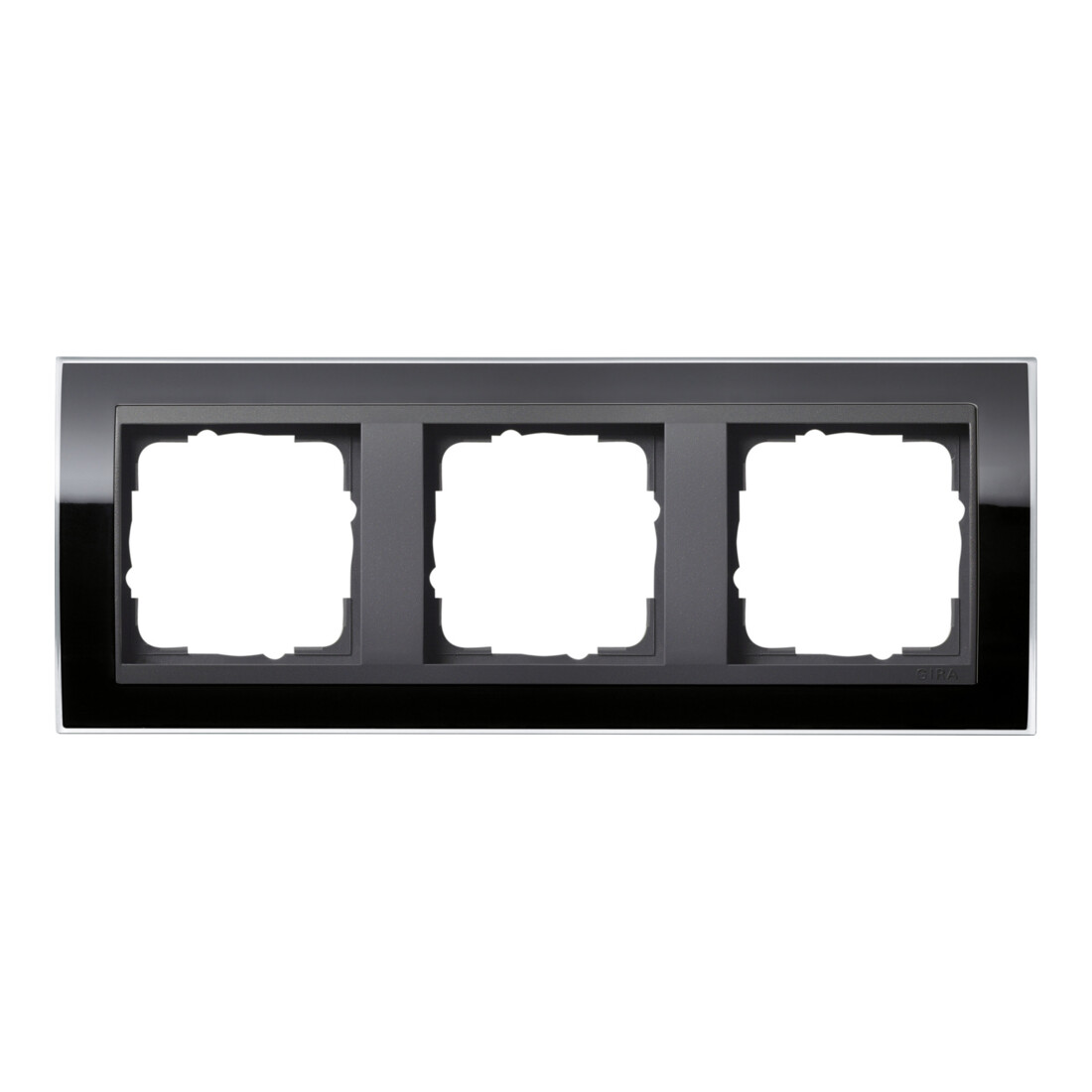 Gira Abdeckrahmen 3fach klar schwarz 0213738