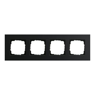 Gira Abdeckrahmen 4-fach aluminium schwarz 0214126