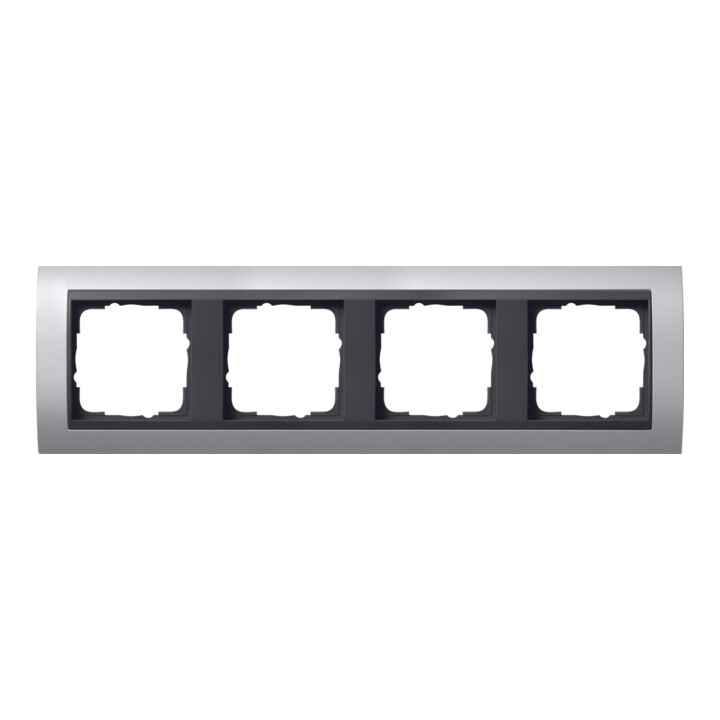 Gira Abdeckrahmen 4f. alu f.anth.ZL,bruchsich. 021406