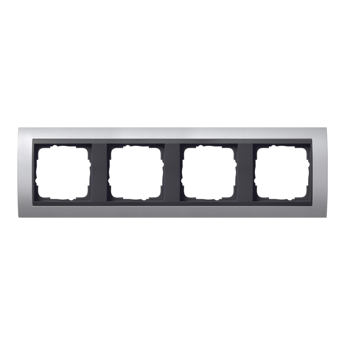 Gira Abdeckrahmen 4f. alu f.anth.ZL,bruchsich. 021406