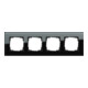 Gira Abdeckrahmen 4f. sw-glas Esprit 021405