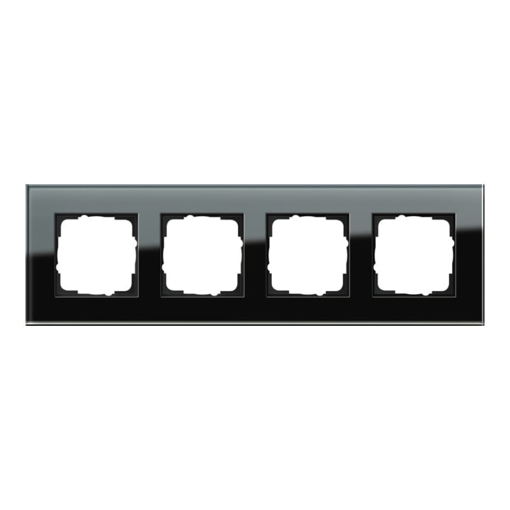 Gira Abdeckrahmen 4f. sw-glas Esprit 021405
